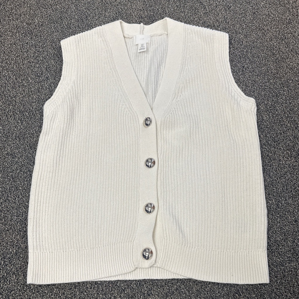 H&M Button Front Sweater Vest - sz M